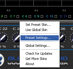 Step 07 - Open the presets settings window for the Remote Control 32 plug-in